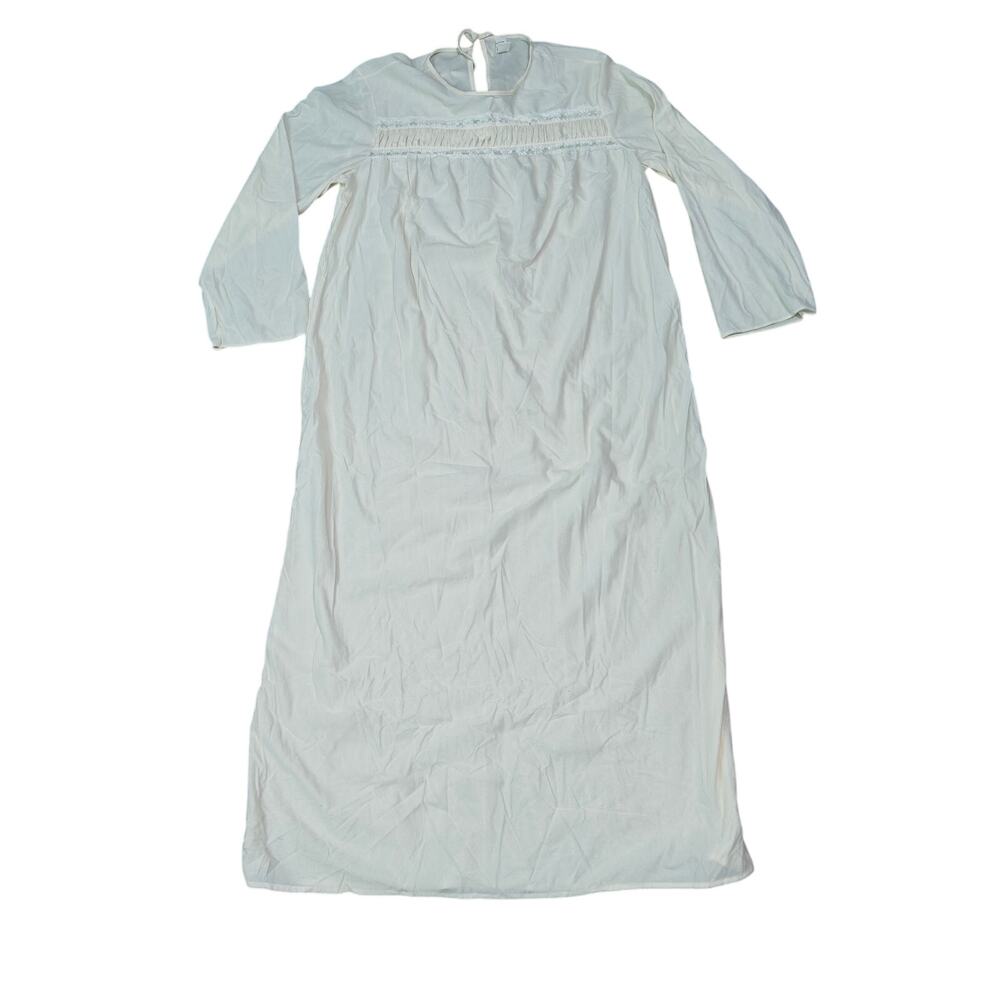 Vintage Radcliff Soft Brushed Ivory Flannel Nightgown Lace Detail Womens Large